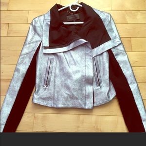 Silver leather jacket